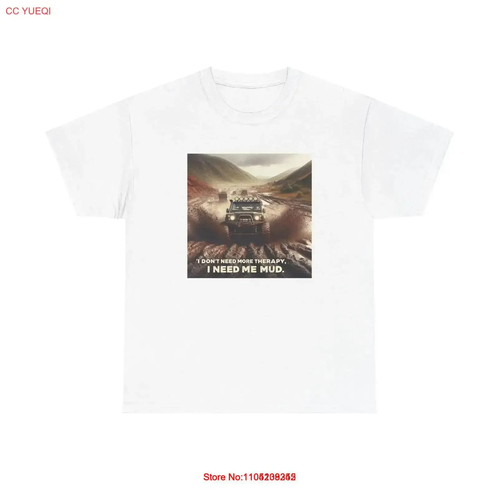 تي شيرت من القطن الثقيل بتصميم 4 عجلات للعلاج بالطين، عتيق مغسول ومريح، ملابس شارع كاجوال متعددة الاستخدامات