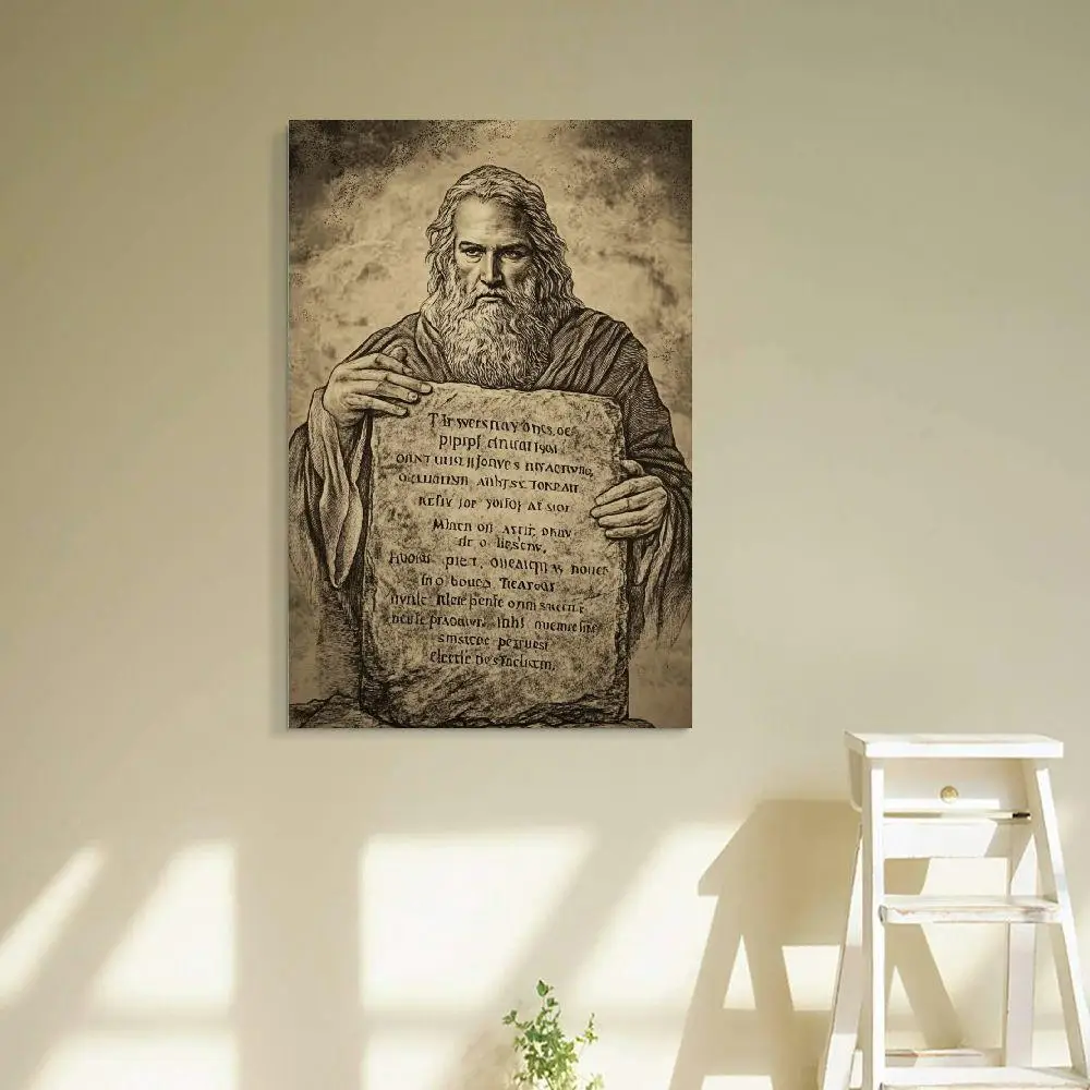 1PC The Ten Commandments of Eternity - Inspirational Quotes Canvas Art Deco For Office Bathroom Living Room Decoration