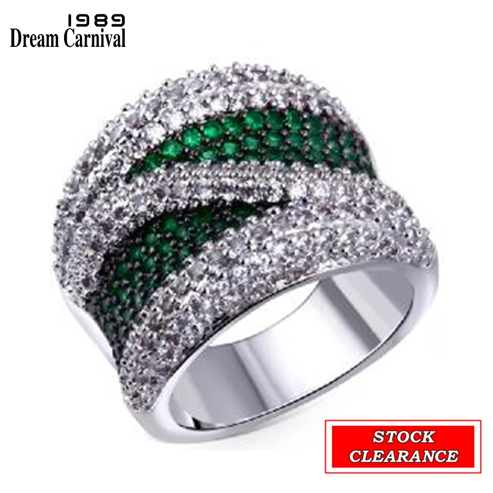 DreamCarnival1989 Hot Selling Beautiful Rings Stock Clearance Limited Quantities Quality Zirconia Paved Fast Moving Big Discount