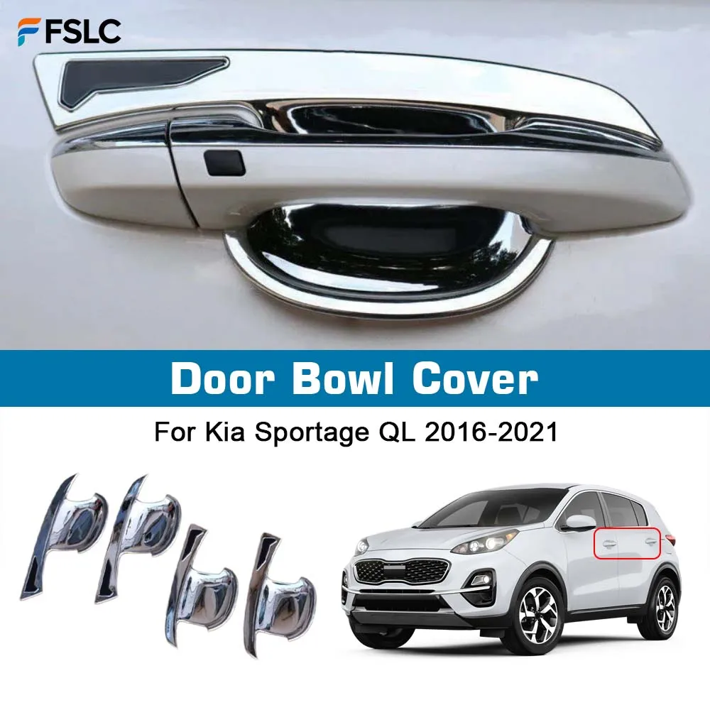 

⭐Genuine⭐ Car Upgrade Chrome Silver Door Bowl Cover For Kia Sportage QL 2016-2021 Auto Parts Cars Accessories Decoration