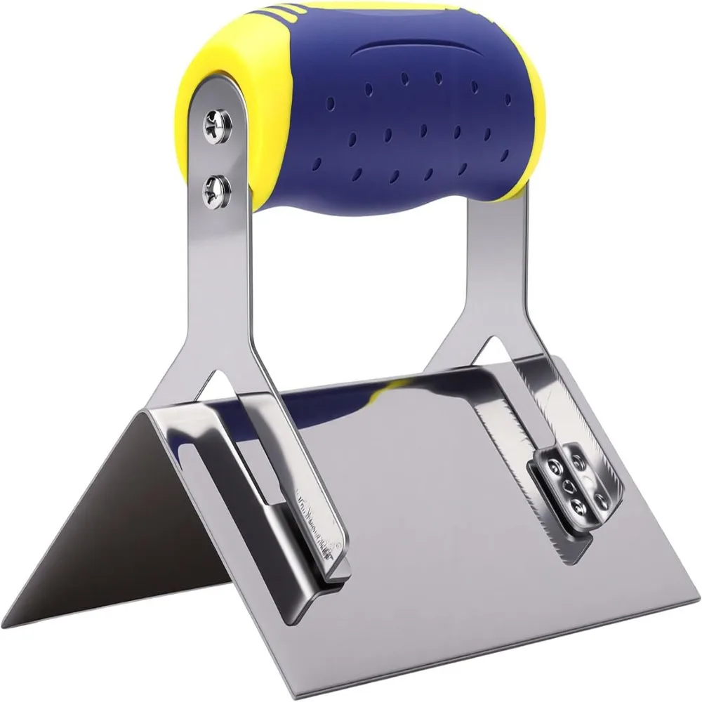 Stainless Steel Outside Corner Trowel 150mm Comfort Grip Handle External Corner Trowel Sheetrock Compatible Concrete Edger Tool