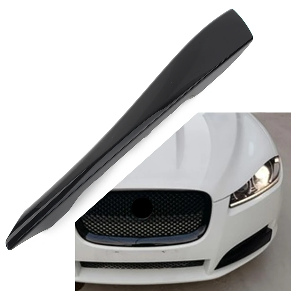1Pc Left/Right Front Bumper Side Grille Insert Cover Decorative Trim ABS Glossy Black For Jaguar XF 2012 2013 2014 2015