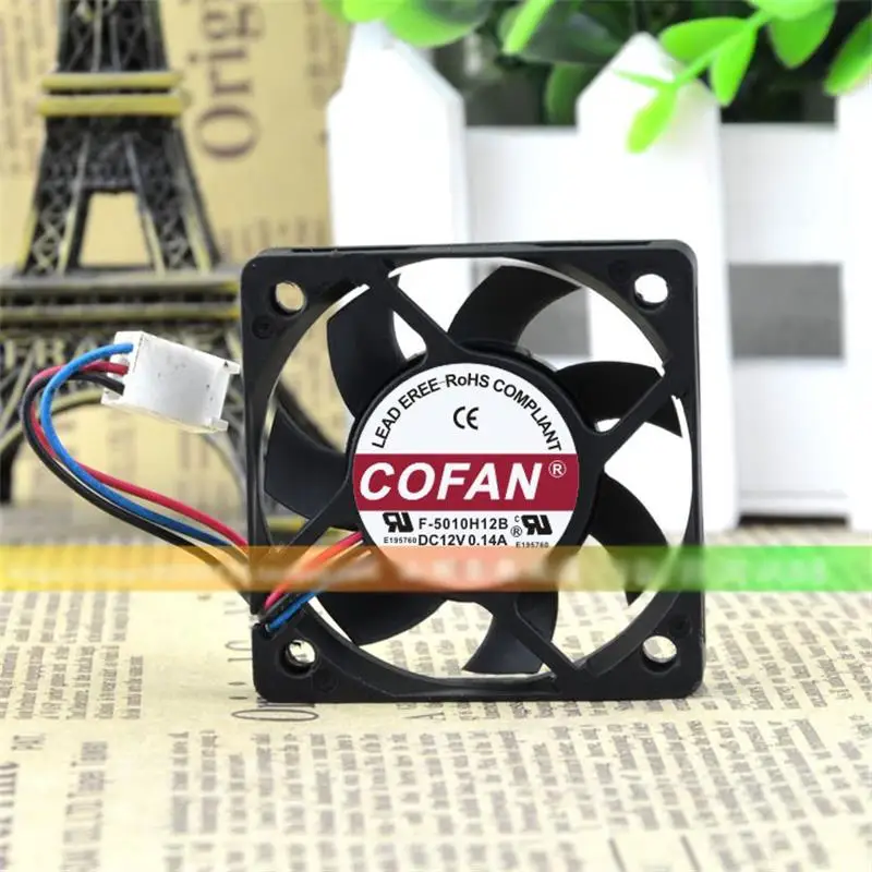 

New Cooling Fan For COFAN F-5010H12B 5010 5CM 12V 0.14A Chassis Server Fan