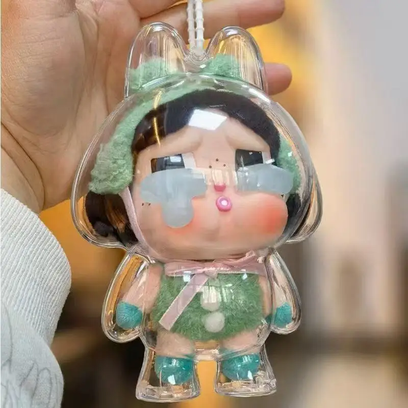 حافظة حماية Crybaby من سلسلة المسيل للدموع غطاء غبار صلب من الأكريليك الشفاف + حبل مضاد للسرقة