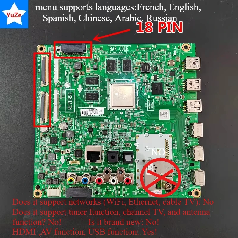 EAX 65363904   ใช้งานร่วมกับ LG เมนบอร์ดทีวี 42 ''47'' 50'' 55LB6300 42LB6300-UQ 47LB6500 47LB6500-UM 42LB6500 50LB6500 บอร์ดหลัก