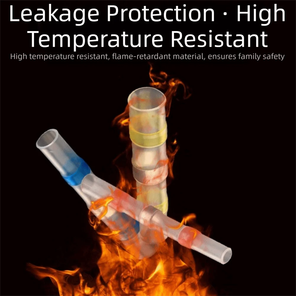 50/100Pcs Waterproof Heat Shrink Solder Sleeves Insulated Thickening Solder Ring Heat Shrink Tubing with Box Thermal Insulation