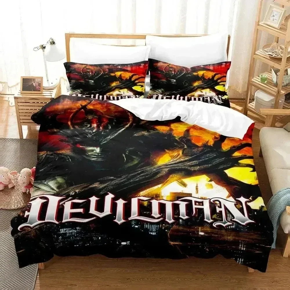 

3D Print Anime Devilman Crybaby Bedding Set Duvet Cover Bed Set Quilt Cover Pillowcase Queen Boys Adult Bedding Set
