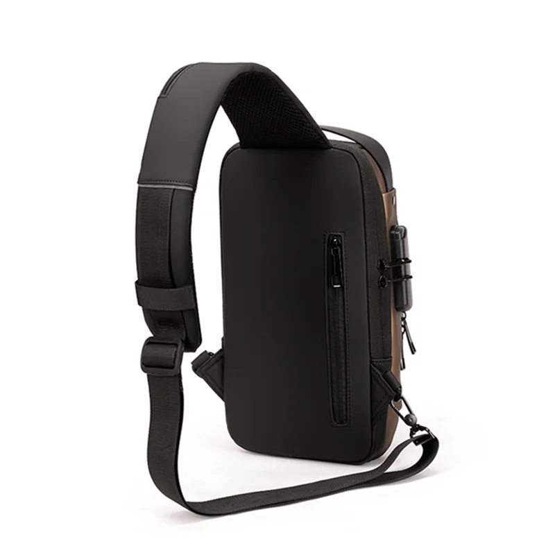 Men's Waterproof USB Crossbody Bag Password Lock Anti-theft Shoulder Sling Bags Multifunction Travel Messenger Chest Pack Bolsas