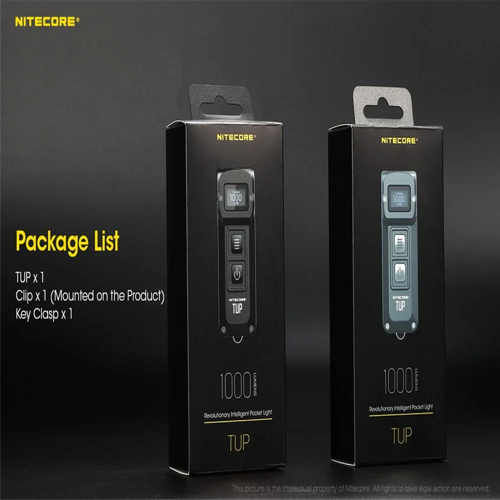 NITECORE TUP USB Rechargeable Keychain Light 1000Lumens Built-in 1,200mAh Li-ion battery Mini EDC Pocket Light