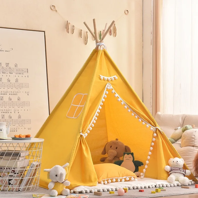 Rumah Bermain Anak Wigwam untuk Anak 1.35/1.6M Tenda Tipi Anak-anak Portabel Tenda Teepee Tipi Tenda Anak Perempuan Ruang Bermain