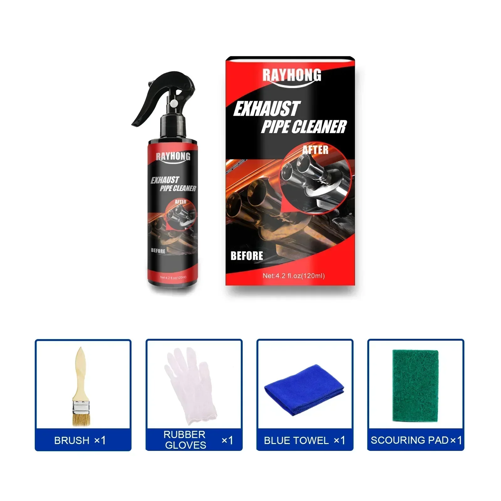 30/120ml Car Maintenance Iron Powder Cleaning Rust Remover Cleane Multi Purpose Rust Remover Spray Metal Surface Chrome Paint view 6