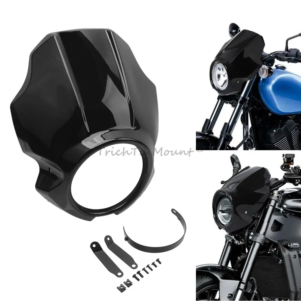 

For Honda Rebel CMX 2020-2021 Yamaha XVS 950 Spec Bolt 2014-2020 Black Motorcycle Front Headlight Fairing Cover Windshiled