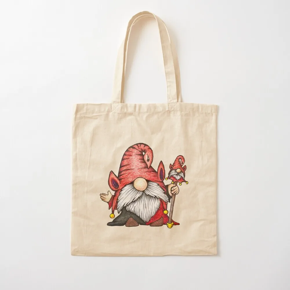 Borsa tote Harlequin Gnome Borsa tote Borsa da donna Borsa a tracolla in tela Borse di stoffa