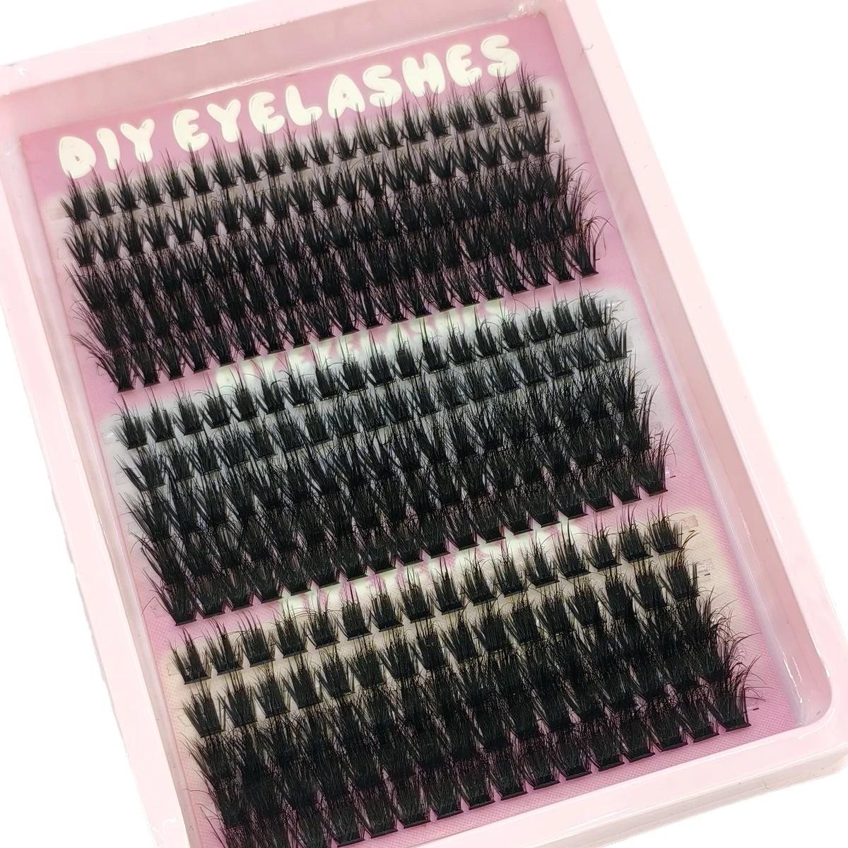 3 Stile Einzelwimpern 15 Reihen 390 Stück untere Wimpernverlängerung untere Wimperncluster DIY Wispy Natural Look Clear Band – Detail 9