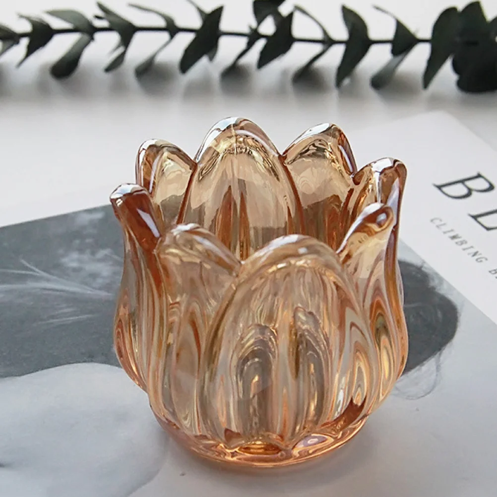 2 قطعة حامل زجاجي أنيق شمعدان مستدق قوي لتزيين المكاتب المنزلية حامل زهور زجاجية