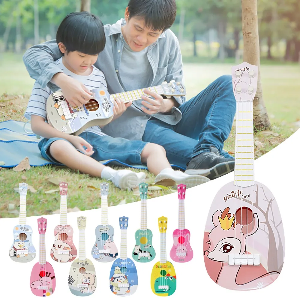 Early Education Toys Small Guitar Toy For Beginner Animal Ukulele Ukelele Classical Ukulele Mini Guitar Musical Instrument Toy