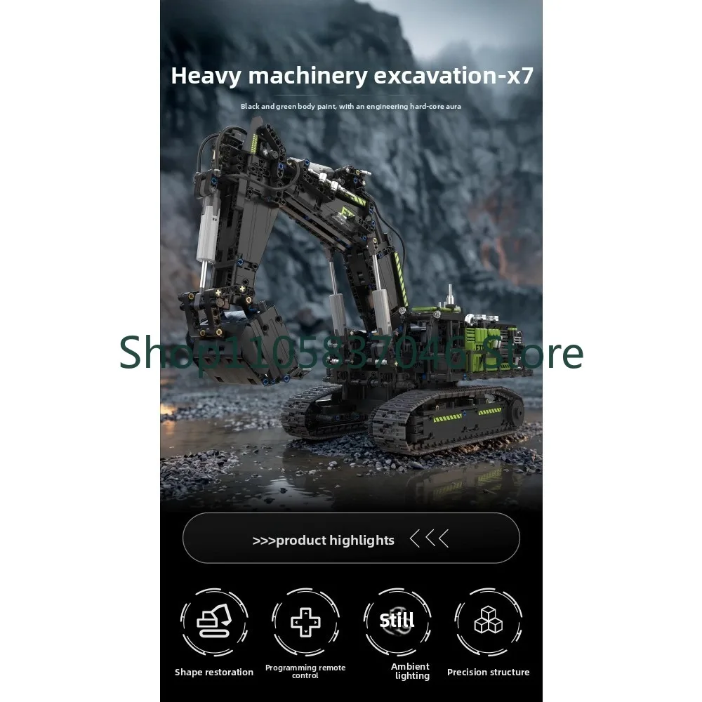 Excavating robotic arm models, toys, building blocks, high difficulty ornaments