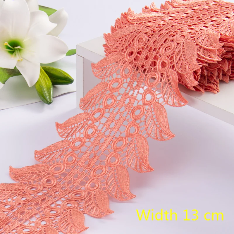 African 5 Yards Guipure Cord Lace DIY Sewing Women Dresses Decorations Nigerian Trim Embroidery Lace For Dresses 11CM Lace