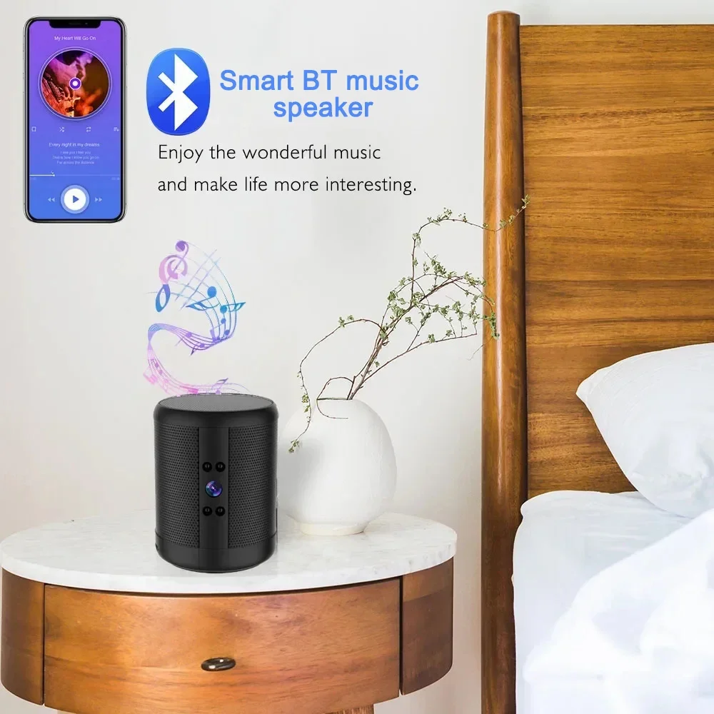 1080P HD كاميرا واي فاي صغيرة سمّاعات بلوتوث مراقبة أمن الوطن اتجاهين عن بعد الاتصال الداخلي للرؤية الليلية كام بطارية 3600mah #5