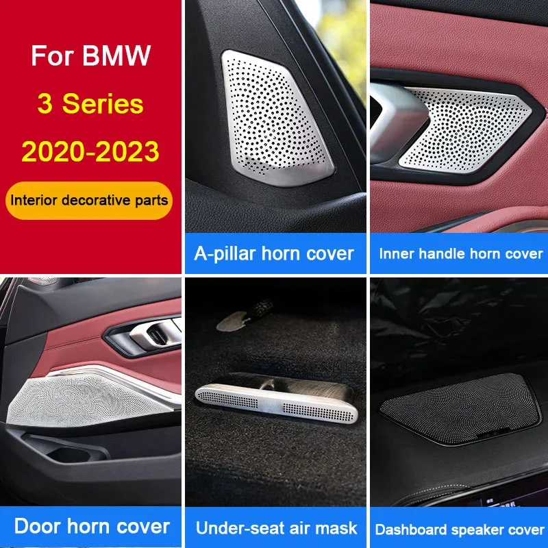 For BMW 3 Series G20 G21 G81 2020 2021 2022 2023,Front Rear Door A-pillar Horn Covers, Inner Handle Speaker Instrument Audio Lid
