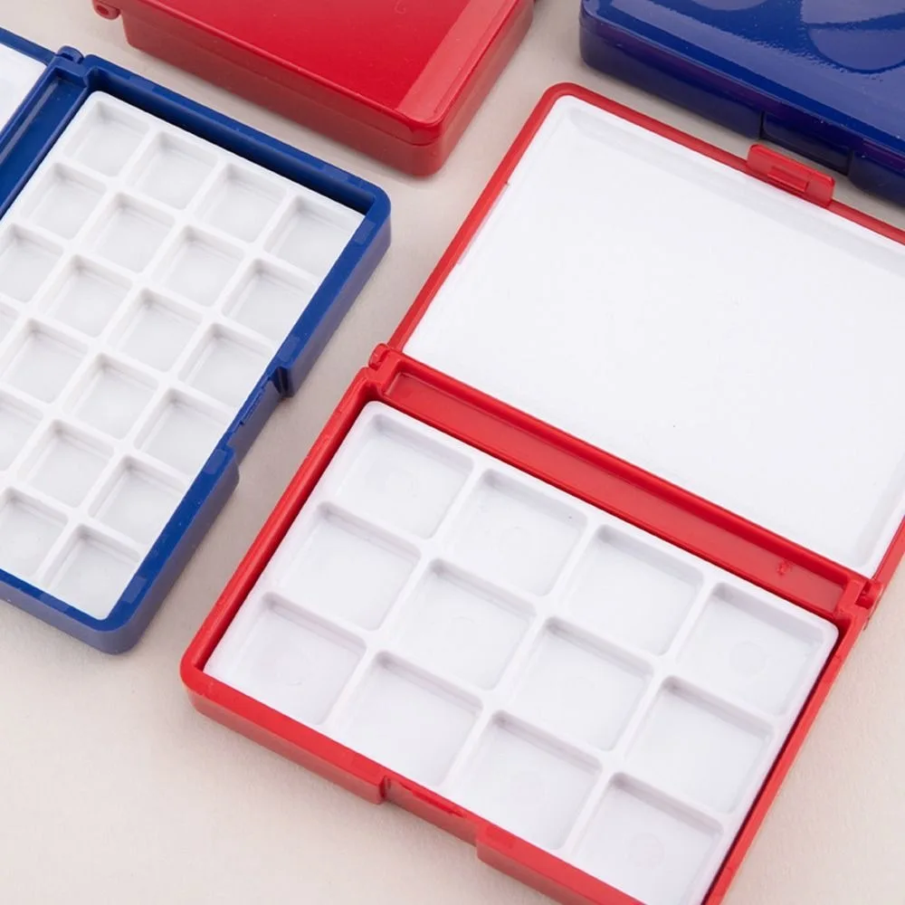 

Painting Tools 12/24 Grid Mini Watercolor Box Empty 1ml Painting Pigment Box Portable Watercolor Painting Palette Artist Use