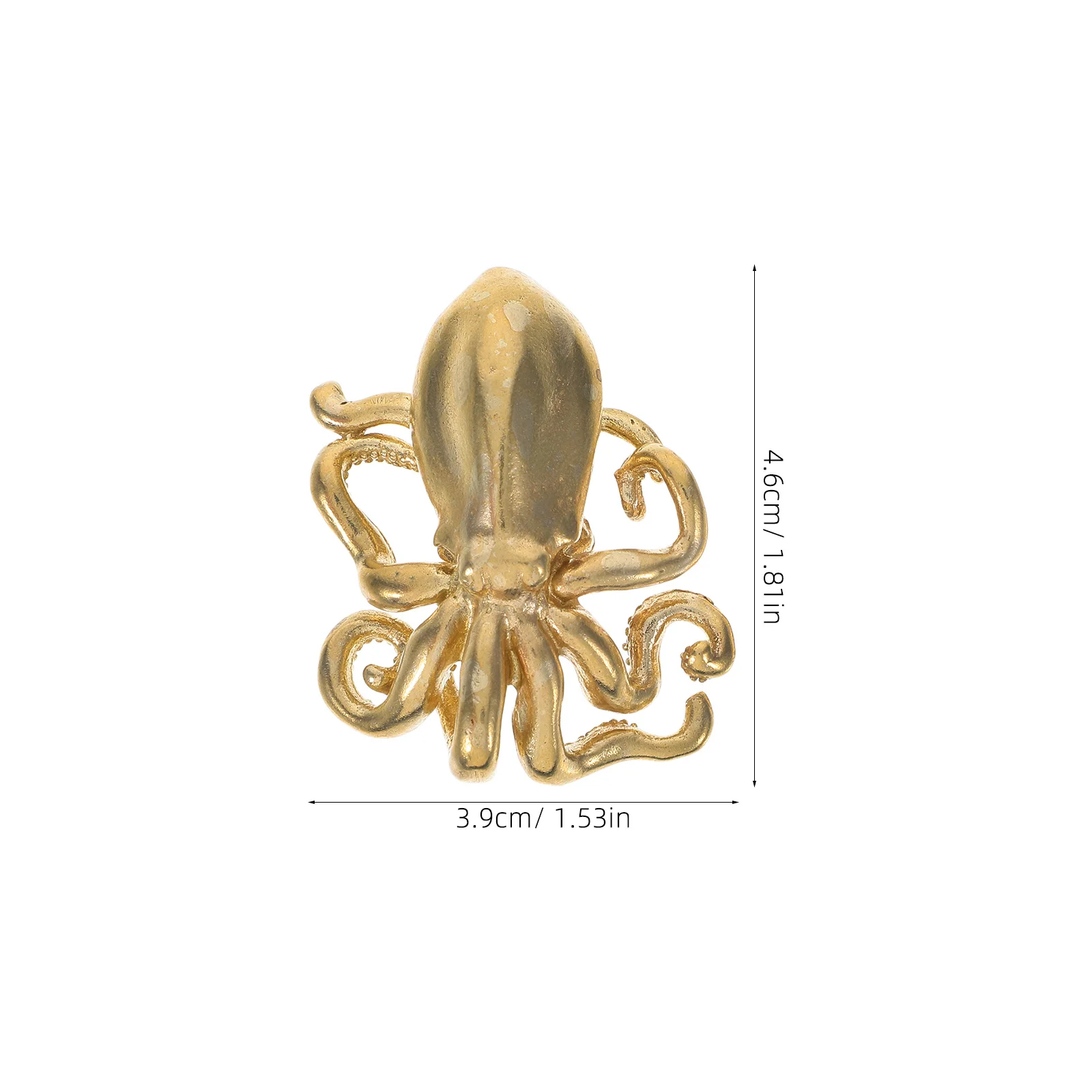 Ручка шкафа в виде осьминога, матовая латунь, гладкая на ощупь, для морской мебельной фурнитуры, винтажный декоративный ящик