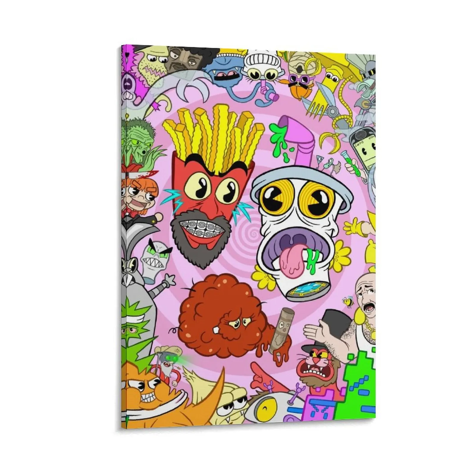 

Aqua Teen Hunger Force - Pure Chaos (Pink Swirl) Canvas Painting anime room decor decorative wall canvases Wall posters