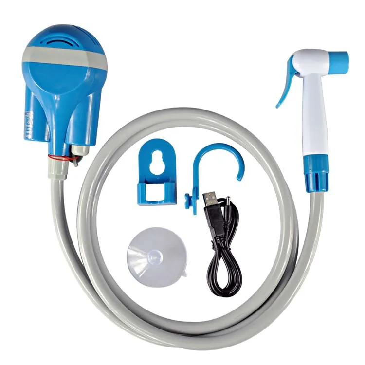 Portable Outdoor Shower With Rechargeable Battery Camping & Beach Shower For Travel, Hiking, RV & Backyard Use