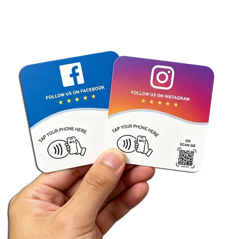 1/3pcs NFC 215 Programmable for Google ins facebook NFC Station Table 13.56Mhz QR code can independently set link Adhesive Card
