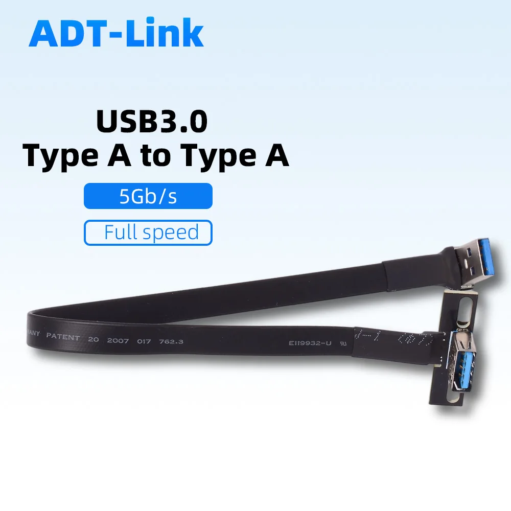 

USB 3.0 Extension Flat Data Cable A Type-A Male To Female Flexible Right Angle Extender Cord USB 3.0 Extender Customized 3cm-10m