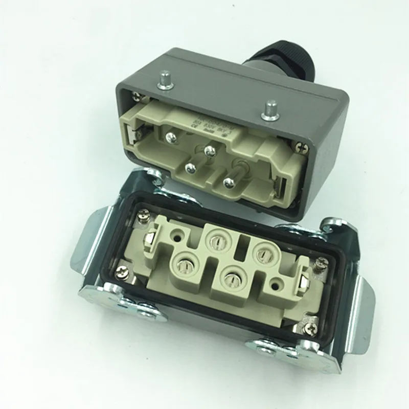 Heavy-duty Connector 80A Rectangular Hot Runner Plug HK-004/2 Industrial High-current Socket 4 Core 6 Core 12 Core