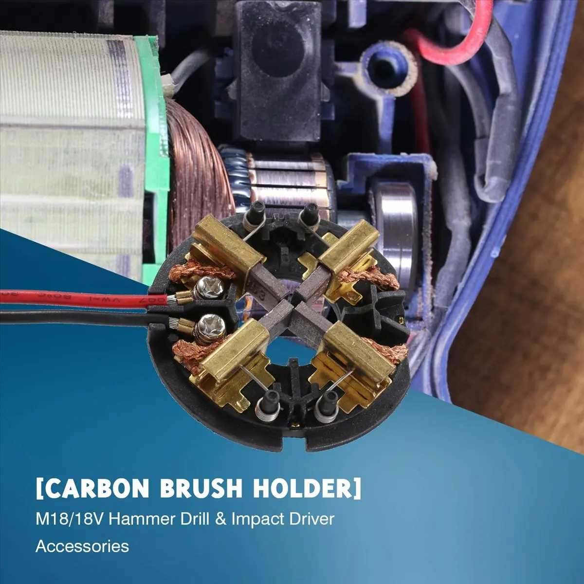 A77K Carbon Brush Holder Brush Card Assembly Replacement for 18V Hammer Drill & Impact Driver Accessories