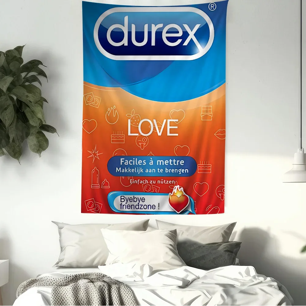 Sexy Condom Brand D-Durex Classic Anime Poster Fancy Wall Sticker for Living Room Bar Decoration Decor Art Wall Stickers