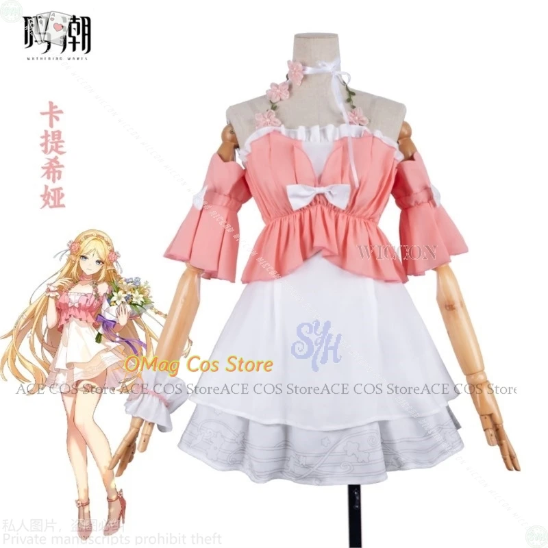 

Wuwa Game Wuthering Waves Halloween Cosplay Costume Cartethyia Costume 명조 코스프레 Kawaii Sweet Lolita Wigs Cosplay Disfraz Mujer C