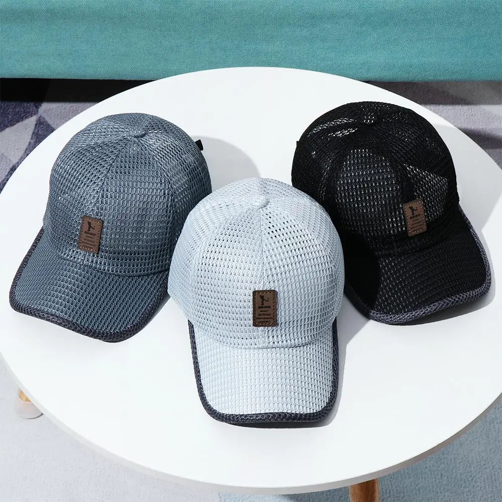 Men Women Quick-dry Sports Baseball Cap Snapback Sunhat Mesh Patchwork Outdoor Hiking Running Hip Hop Baseball Hats Casquette