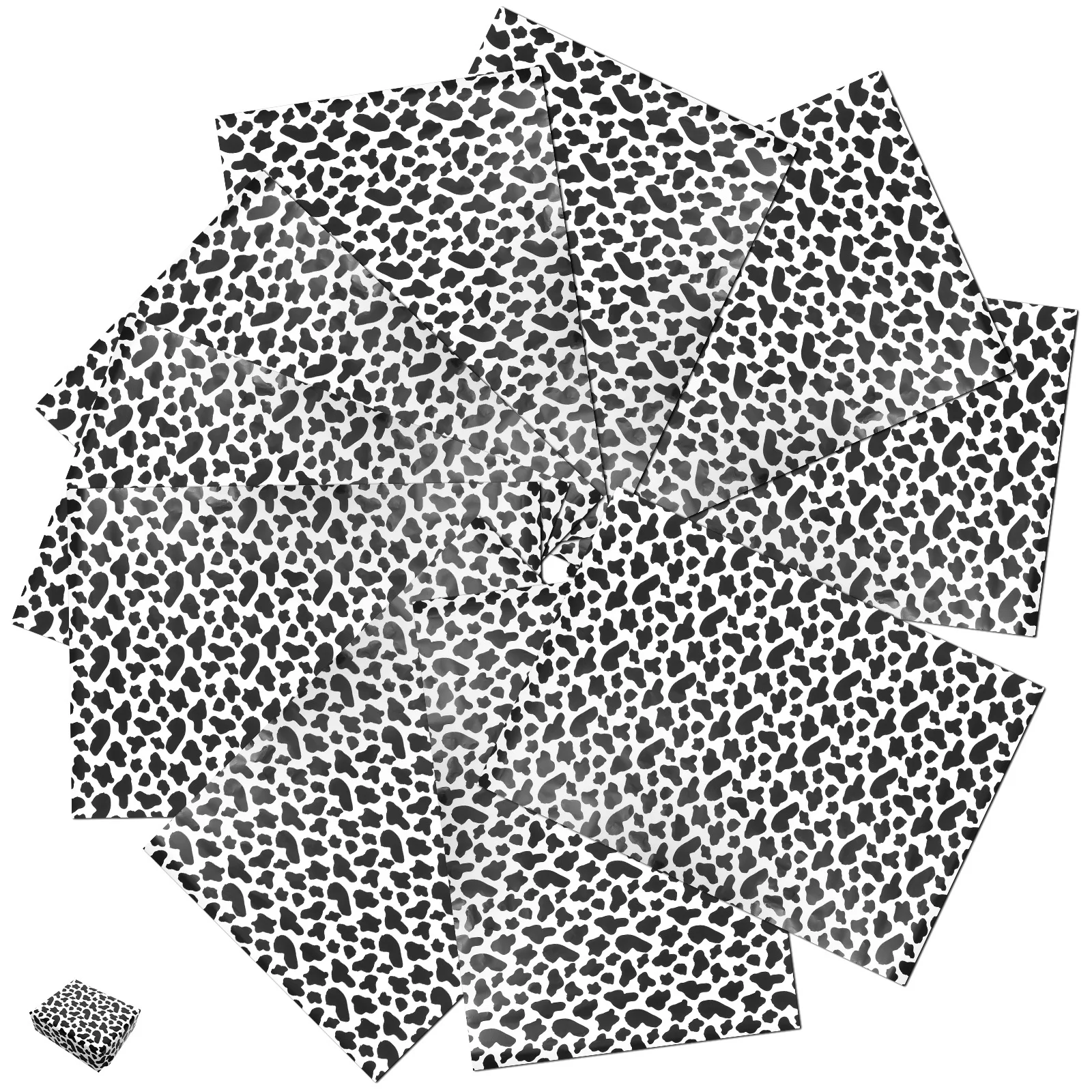 

10Pcs Milk Cow Pattern Wrapping Paper Smooth Fade Resistant Decorative Paper for Gift Box Cake Bouquet Festival Party Wrapping
