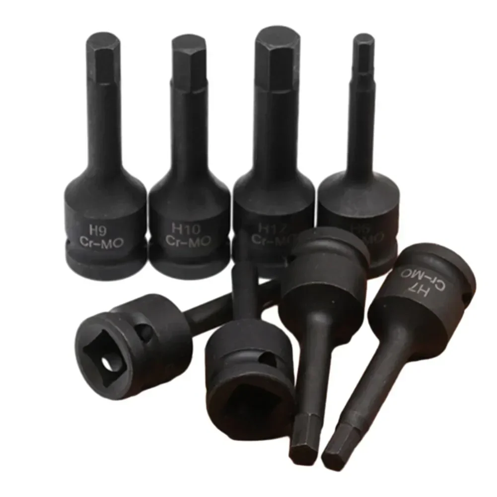Chave de Soquete Métrica Polegada Haste Conjunto Soquete Impacto Hex Soquete Longo Bit Soquete ar Allen h4 h5 h6 h7 h8 h9 H10 H12