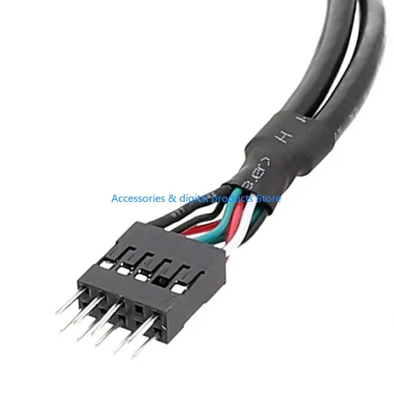 77JD Front Panel USB 9Pin Male to Female Extension Cable 26AWG Double-layer Shielded