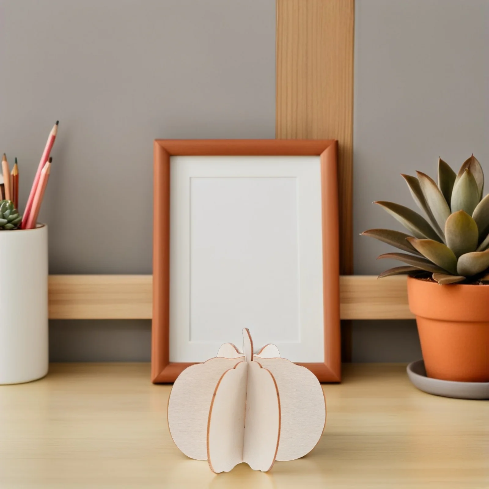 

10Pcs Wood Pumpkin Craft Kit Natural Unpainted Mini Pumpkins for DIY Art Projects Halloween Autumn Decorations Fall