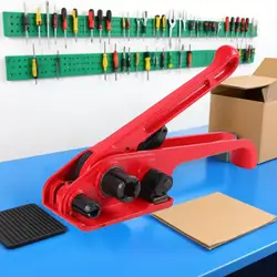 PP Belt Tensioner Manual Strapping Tool Heavy Duty Plastic Strapping Band Sealer for Carton Boxes, Shipping, Warehouse Packaging