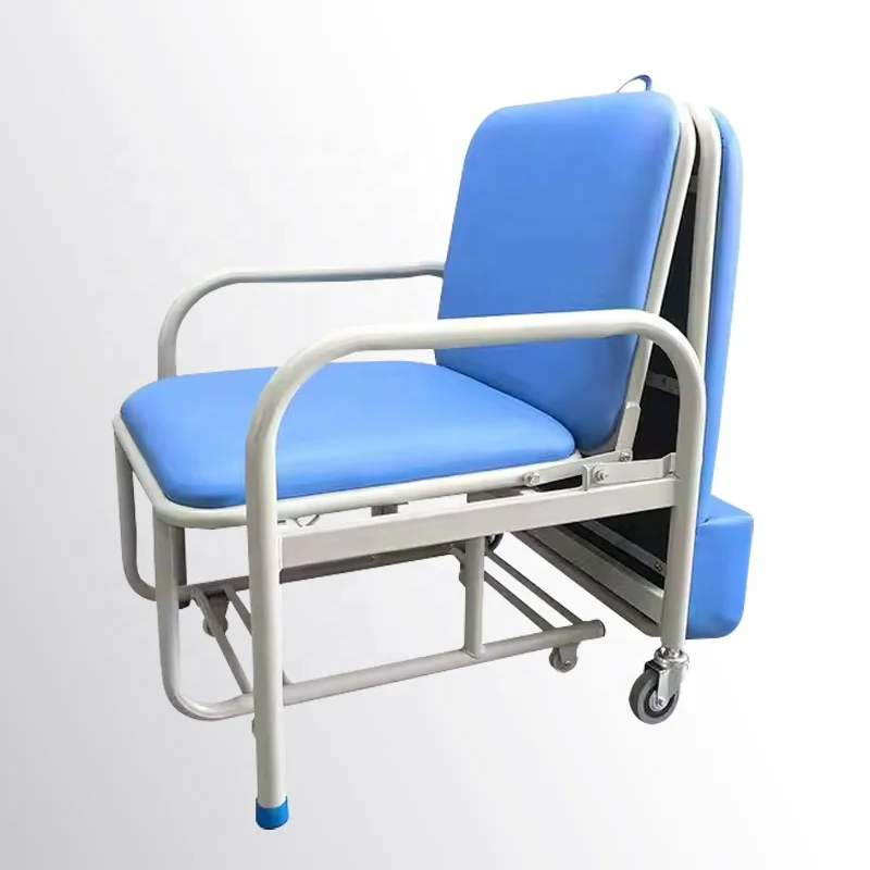 كرسي المضيف القابل للتحويل في المستشفى، كرسي مرافقة عائلة المريض، كرسي مرافقة قابل للطي، سرير مرافقة #4
