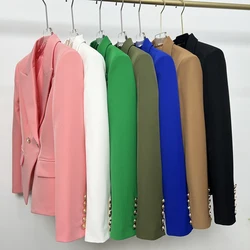 S-3XL multicolorido primavera outono de alta qualidade novo produto feminino blazer fino ajuste e fino popular net commuter vermelho terno