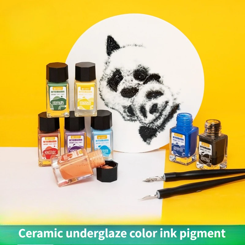 12 Color 20ml Ceramic Underglaze Ink Pigment Creative DIY Ceramic Painting Hand-drawn Coloring Colorful Ink Pottery Clay Tools