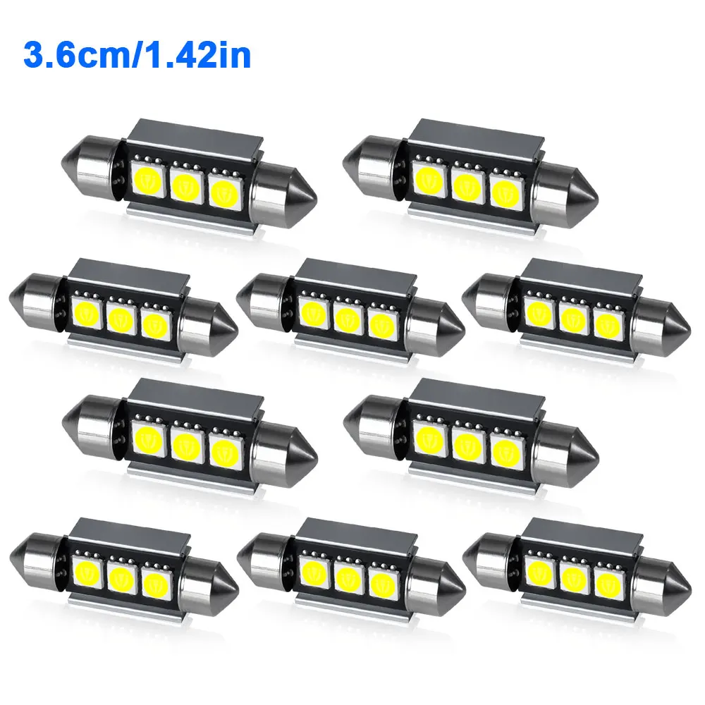 2/4/6/10PCS Girlande LED 31/36/39/41MM Lesebeleuchtung Lampen Weiß 12V für Auto Innen Lesen und Lösungen Platten Lichter