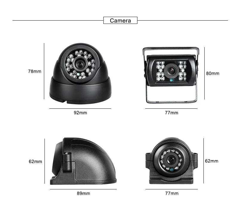 نظام كاميرا المراقبة مع 8CH 4G WiFi GPS 1080P AHD HDD Mobile DVR 7 بوصة VGA و5 كاميرات مقاومة للماء #6