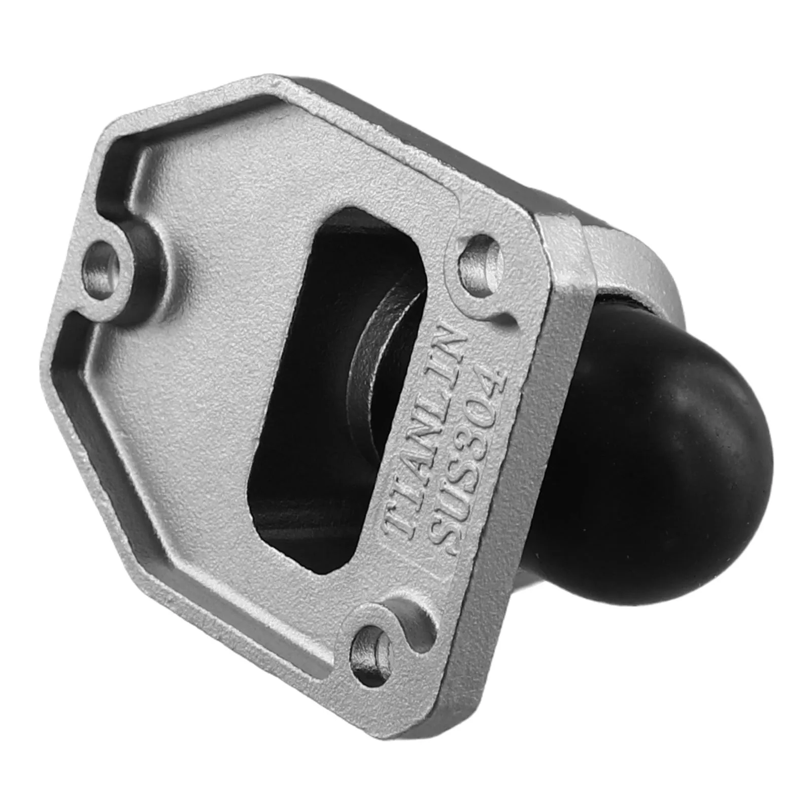 Heavy Duty Glass Door Stop with Solid Stainless Steel and Anti Collision Rubber Buffer to Protect Doors and Reduce Noise