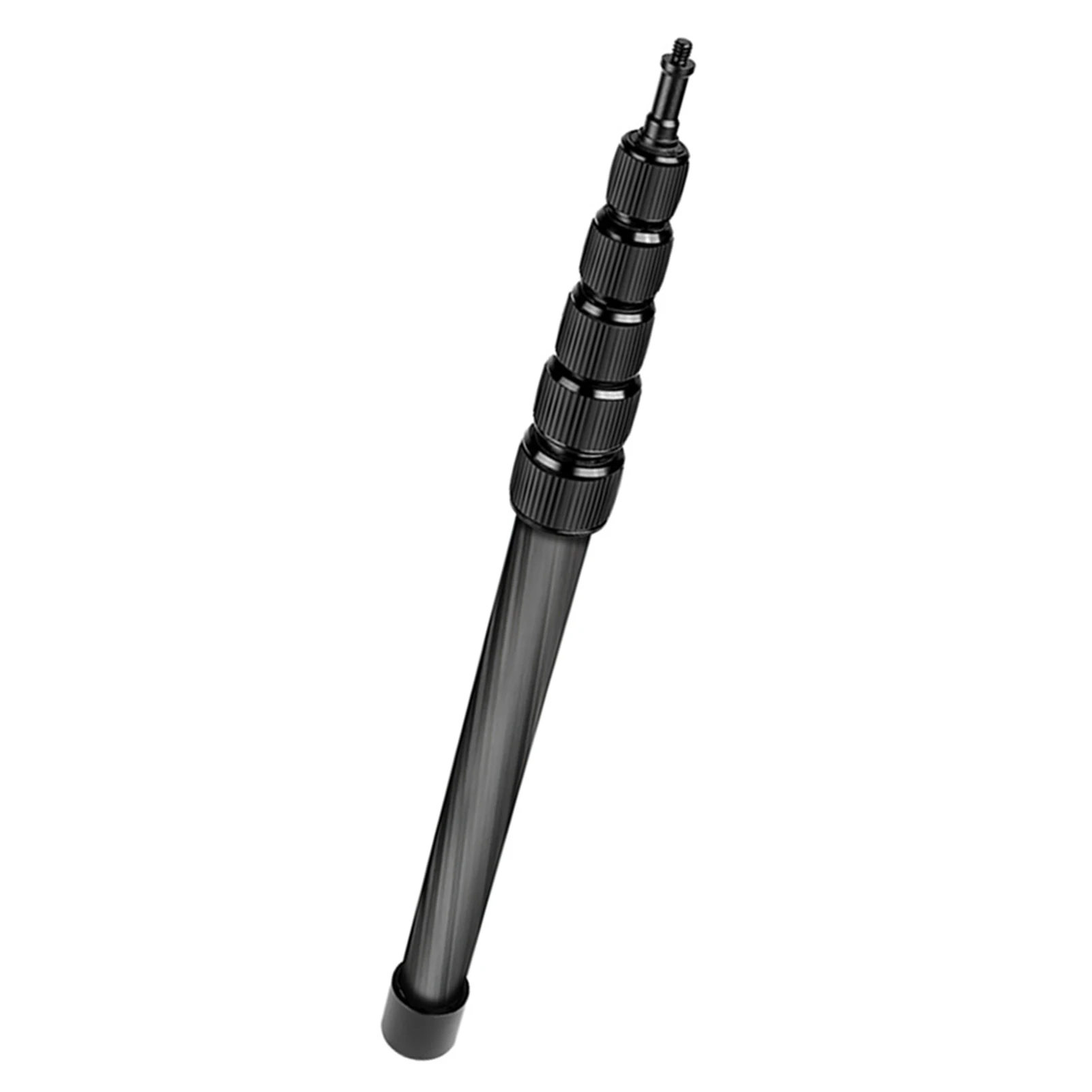 Handheld Microphone Boom Arm 6-Section Extendable Mic Arm Carbon Fiber Boom Pole for Microphones 1/4 Inch Screw Thread Foam Grip
