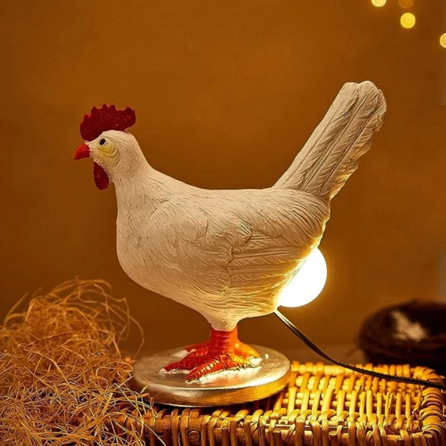 Colorful Chicken Night Lights for Easter Party Decor - Vibrant Festive Chick Lamp for Carnival Ornaments, Home Decor, Kids' Room