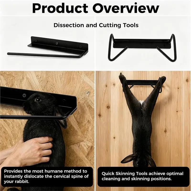 [ABFI!】 Dispatcher & Skinning Tool Set Metal Small Game Butchering Kit For Squirrel Homestead Farm Processing