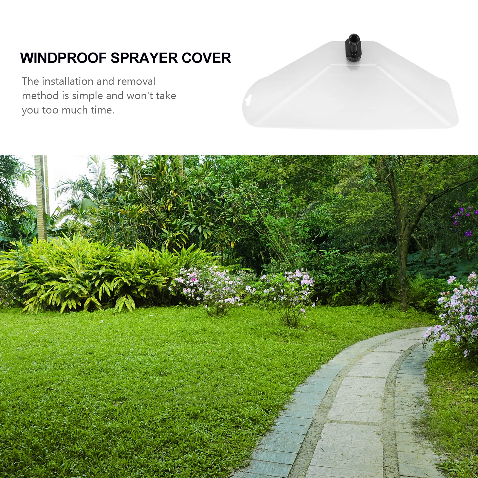 

1pc Windproof Cover Transparent Plastic Sprayer Nozzle For Power Sprayer Accessories Windproof Sprinkler Head Water Resistant